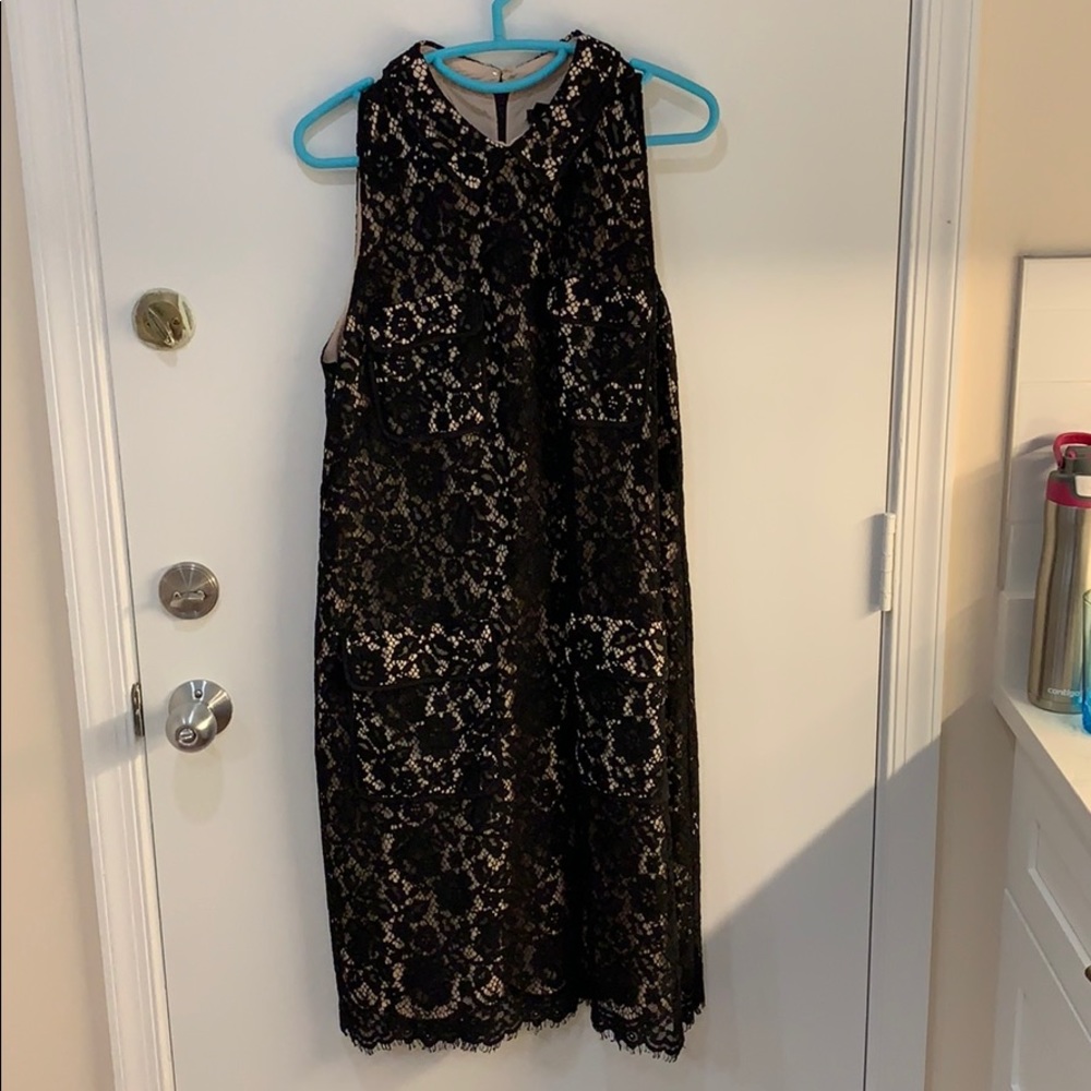 JCrew Tall black lace dress